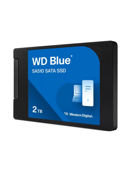 SSD, SANDISK, Blue SA510, 2TB, Write speed 520 MBytes/sec, Read speed 560 MBytes/sec, 2,5", TBW 500 TB, MTBF 1750000 hours, WDS