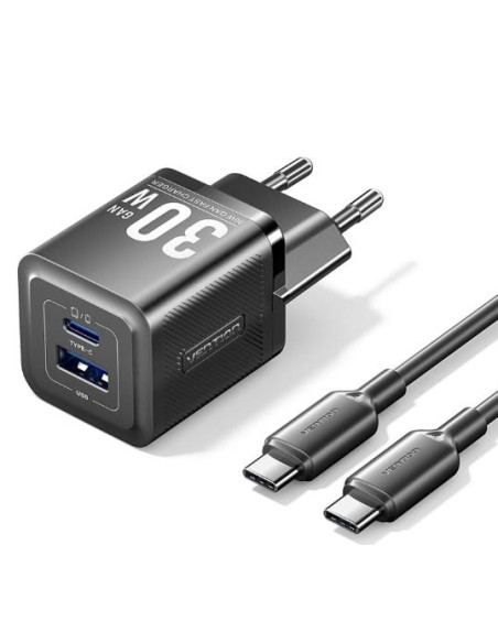 MOBILE CHARGER WALL USB +CABLE/30W 2P TZ-FEQB0-EU-01 VENTION