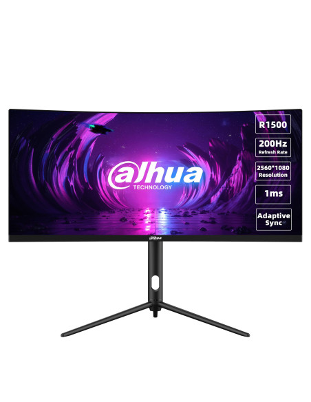 LCD Monitor, DAHUA, DHI-LM30-E330CA, 30", Gaming/Curved/21 : 9, Panel VA, 2560x1080, 21:9, 200Hz, 1 ms, Swivel, Tilt, Colour Bl