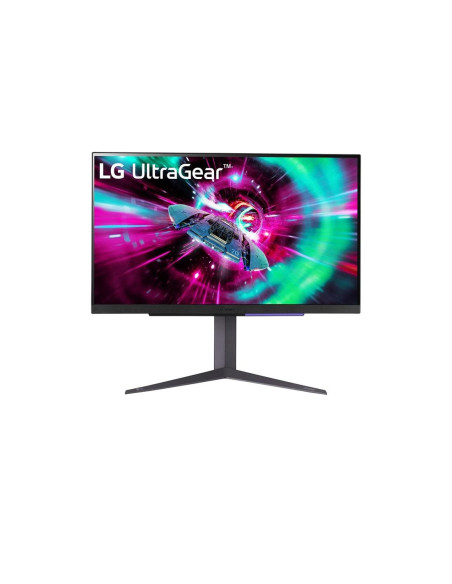 LCD Monitor, LG, 27GR93U-B, 27", Gaming/4K, Panel IPS, 3840x2160, 16:9, 144Hz, Matte, 1 ms, Pivot, Height adjustable, Tilt, 27G