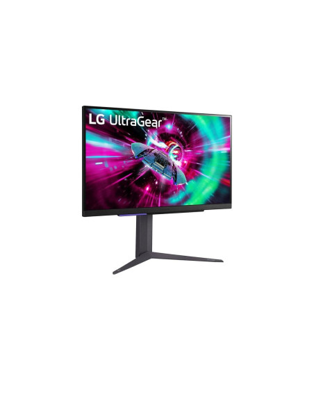 LCD Monitor, LG, 27GR93U-B, 27", Gaming/4K, Panel IPS, 3840x2160, 16:9, 144Hz, Matte, 1 ms, Pivot, Height adjustable, Tilt, 27G