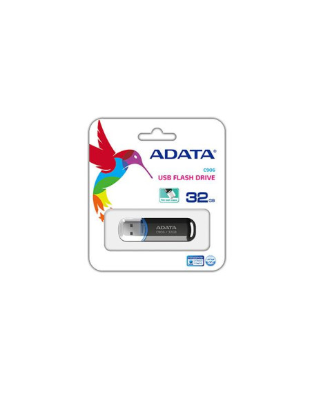 MEMORY DRIVE FLASH USB2 32GB/BLACK AC906-32G-RBK ADATA