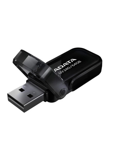 MEMORY DRIVE FLASH USB2 64GB/BLACK AUV240-64G-RBK ADATA