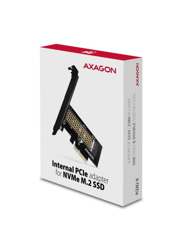 SSD ACC ADAPTER PCIE NVME/M.2/SP&LP PCEM2-N AXAGON