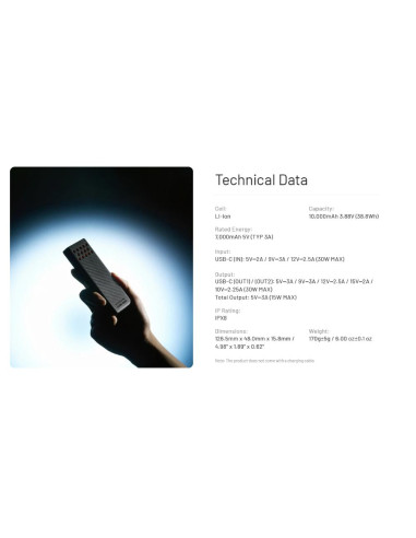 POWER BANK 10000MAH/CARBO 10000 G2 ORANGE NITECORE