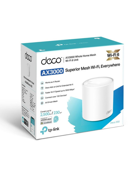 Wireless Router, TP-LINK, Wireless Router, 2900 Mbps, Mesh, Wi-Fi 6, 3x10/100/1000M, LAN WAN ports 3, DHCP, ACPI, Number of ant Wireless Router, TP-LINK, Wireless Router, 2900 Mbps, Mesh, Wi-Fi 6, 3x10/100/1000M, LAN WAN ports 3, DHCP, ACPI, Number of ant