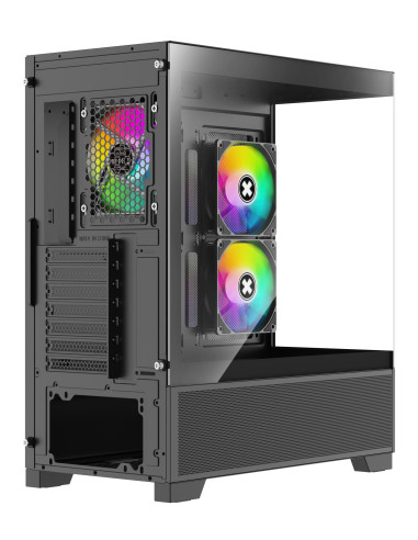 Case, XILENCE, XG172, MidiTower, Case product features Fan control panel/Transparent panel, Not included, Colour Black, XG172