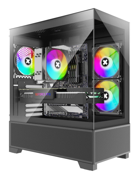 Case, XILENCE, XG172, MidiTower, Case product features Fan control panel/Transparent panel, Not included, Colour Black, XG172