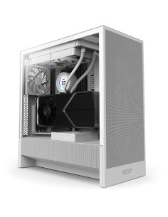 Case, NZXT, H5 Flow, MidiTower, Case product features Transparent panel, Not included, ATX, EATX, MicroATX, MiniITX, Colour Whi