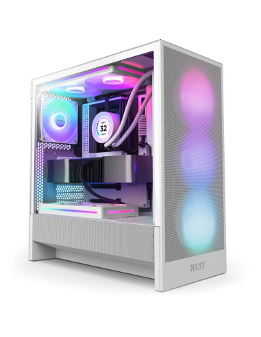 Case, NZXT, H5 FLOW RGB 2024, MidiTower, Case product features Transparent panel, Not included, ATX, EATX, MicroATX, MiniITX, C