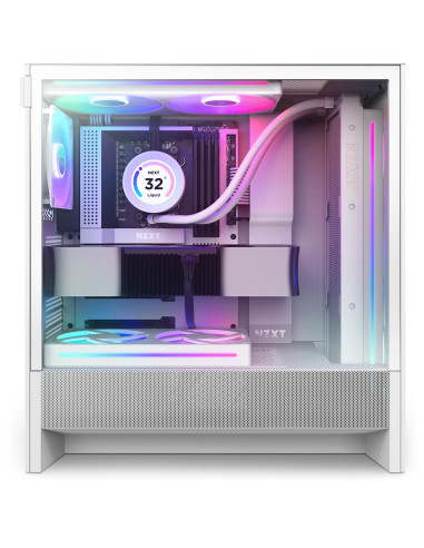 Case, NZXT, H5 FLOW RGB 2024, MidiTower, Case product features Transparent panel, Not included, ATX, EATX, MicroATX, MiniITX, C