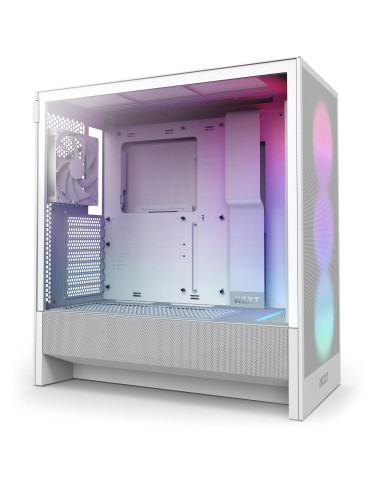 Case, NZXT, H5 FLOW RGB 2024, MidiTower, Case product features Transparent panel, Not included, ATX, EATX, MicroATX, MiniITX, C