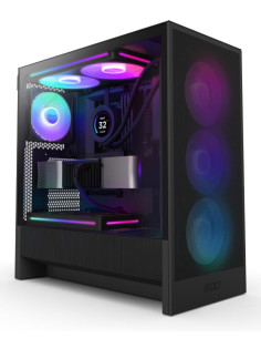 Case, NZXT, H5 FLOW RGB 2024, MidiTower, Case product features Transparent panel, Not included, ATX, EATX, MicroATX, MiniITX, C
