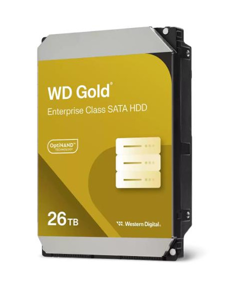 HDD, WESTERN DIGITAL, Gold, 26TB, SATA, 512 MB, 7200 rpm, 3,5", WD261KRYZ HDD, WESTERN DIGITAL, Gold, 26TB, SATA, 512 MB, 7200 rpm, 3,5", WD261KRYZ