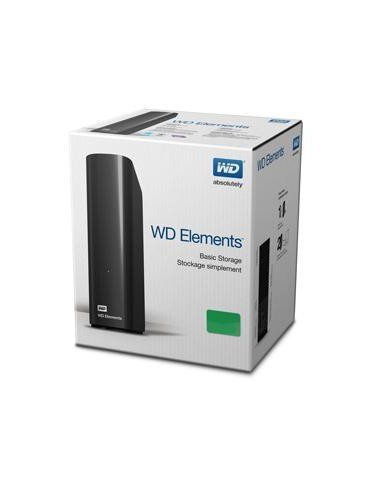 External HDD, WESTERN DIGITAL, Elements Desktop, 10TB, USB 3.0, Drives 1, Black, WDBWLG0100HBK-EESN