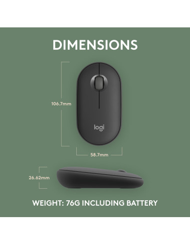 MOUSE USB OPTICAL WRL M350S/BLACK 910-007015 LOGITECH