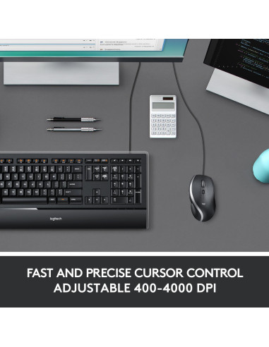 MOUSE USB OPTICAL M500S/BLACK 910-005784 LOGITECH