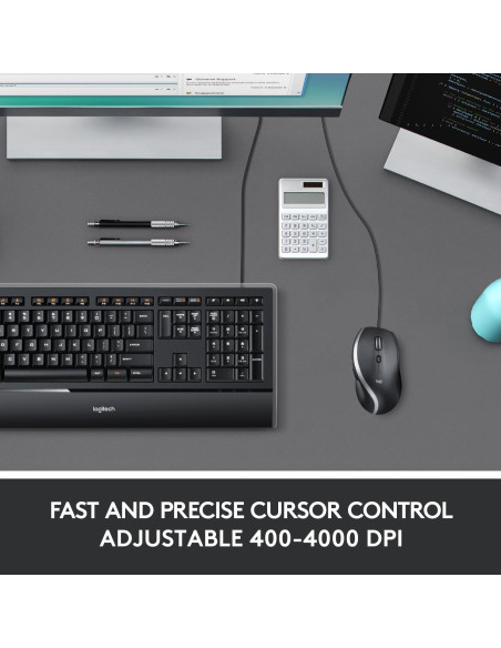 MOUSE USB OPTICAL M500S/BLACK 910-005784 LOGITECH MOUSE USB OPTICAL M500S/BLACK 910-005784 LOGITECH