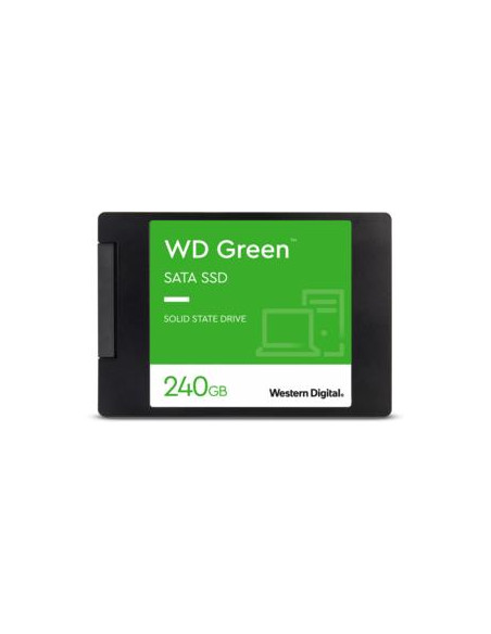 SSD, WESTERN DIGITAL, Green, 240GB, SATA 3.0, SLC, Read speed 545 MBytes/sec, 2,5", MTBF 1000000 hours, WDS240G3G0A SSD, WESTERN DIGITAL, Green, 240GB, SATA 3.0, SLC, Read speed 545 MBytes/sec, 2,5", MTBF 1000000 hours, WDS240G3G0A