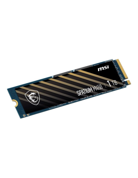 SSD, MSI, SPATIUM M450, 1TB, M.2, PCIe Gen4, NVMe, 3D NAND, Write speed 3000 MBytes/sec, Read speed 3600 MBytes/sec, 2.15mm, TB SSD, MSI, SPATIUM M450, 1TB, M.2, PCIe Gen4, NVMe, 3D NAND, Write speed 3000 MBytes/sec, Read speed 3600 MBytes/sec, 2.15mm, TB