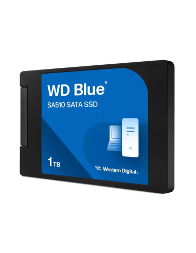 SSD, WESTERN DIGITAL, Blue SA510, 1TB, SATA 3.0, Write speed 510 MBytes/sec, Read speed 560 MBytes/sec, 2,5", TBW 400 TB, MTBF