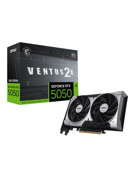 Graphics Card, MSI, NVIDIA, GeForce RTX 5050, 8 GB, GDDR6, 128 bit, PCI Express x16 5.0, Active, RTX50508GVENTUS2XOC