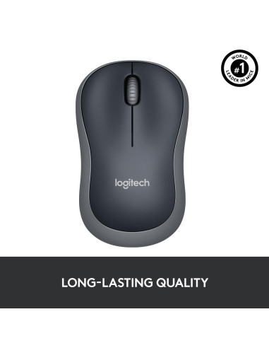 MOUSE USB OPTICAL WRL M185/GREY 910-002238 LOGITECH