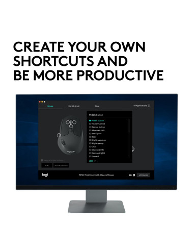 MOUSE BLUETH OPTICAL M720/TRIATHLON 910-004791 LOGITECH