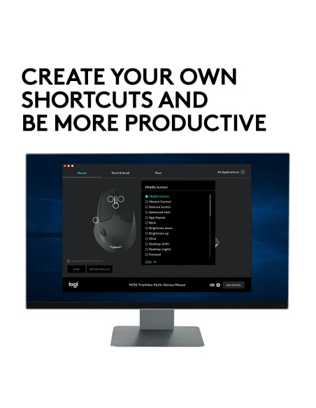 MOUSE BLUETH OPTICAL M720/TRIATHLON 910-004791 LOGITECH MOUSE BLUETH OPTICAL M720/TRIATHLON 910-004791 LOGITECH