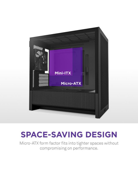 Case, NZXT, micro ATX/Mini-ITX, Black, Midi Tower, PC, CC-H31FB-01