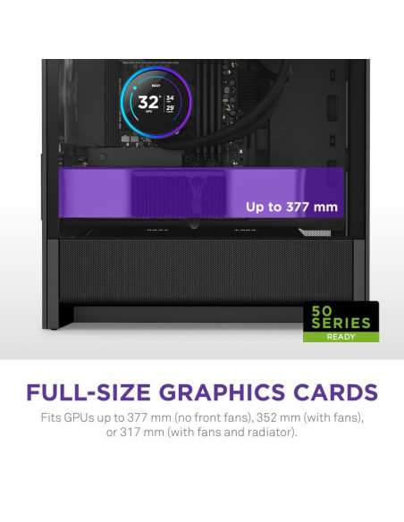 Case, NZXT, micro ATX/Mini-ITX, Black, Midi Tower, PC, CC-H31FB-01