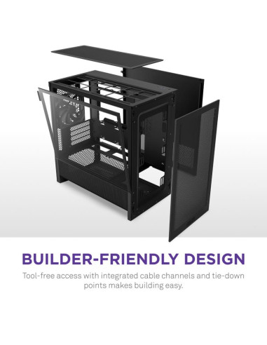 Case, NZXT, micro ATX/Mini-ITX, Black, Midi Tower, PC, CC-H31FB-01