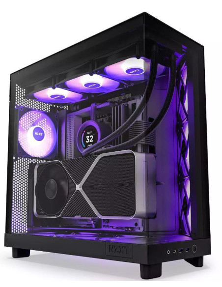 Case, NZXT, H6 Flow RGB, MidiTower, Case product features Transparent panel, Not included, ATX, MicroATX, MiniITX, Colour Black Case, NZXT, H6 Flow RGB, MidiTower, Case product features Transparent panel, Not included, ATX, MicroATX, MiniITX, Colour Black