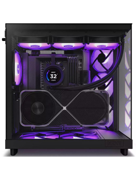 Case, NZXT, H6 Flow RGB, MidiTower, Case product features Transparent panel, Not included, ATX, MicroATX, MiniITX, Colour Black Case, NZXT, H6 Flow RGB, MidiTower, Case product features Transparent panel, Not included, ATX, MicroATX, MiniITX, Colour Black