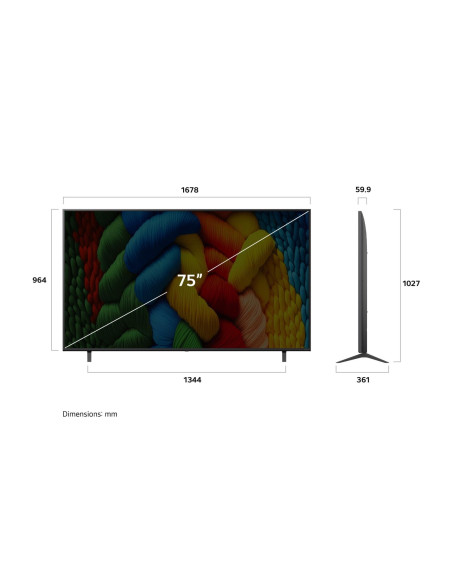 TV Set, LG, 75 ", 4K Ultra HD, 3840 x 2160 pixels, Flat, 16:9, LED, 75NANO80A3B TV Set, LG, 75 ", 4K Ultra HD, 3840 x 2160 pixels, Flat, 16:9, LED, 75NANO80A3B