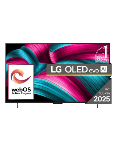 TV Set, LG, 42", OLED/4K/Smart, 3840x2160, Wireless LAN, Bluetooth, webOS, Black, OLED42C51LA