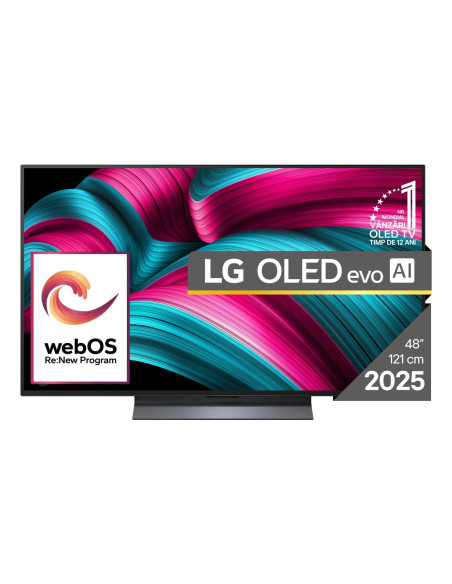 TV Set, LG, 48", OLED/4K/Smart, 3840x2160, Wireless LAN, Bluetooth, webOS, Black, OLED48C51LA
