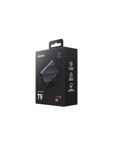 External SSD, SAMSUNG, T9, 1TB, USB 3.2, Write speed 1950 MBytes/sec, Read speed 2000 MBytes/sec, MU-PG1T0B/EU