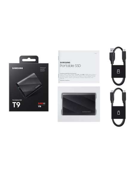 External SSD, SAMSUNG, T9, 1TB, USB 3.2, Write speed 1950 MBytes/sec, Read speed 2000 MBytes/sec, MU-PG1T0B/EU External SSD, SAMSUNG, T9, 1TB, USB 3.2, Write speed 1950 MBytes/sec, Read speed 2000 MBytes/sec, MU-PG1T0B/EU