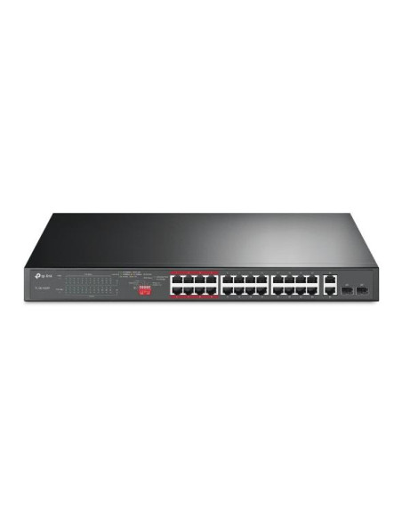 Switch, TP-LINK, TL-SL1226P, Desktop/pedestal, 24x10Base-T / 100Base-TX, 2x10Base-T / 100Base-TX / 1000Base-T, PoE+ ports 24, T Switch, TP-LINK, TL-SL1226P, Desktop/pedestal, 24x10Base-T / 100Base-TX, 2x10Base-T / 100Base-TX / 1000Base-T, PoE+ ports 24, T
