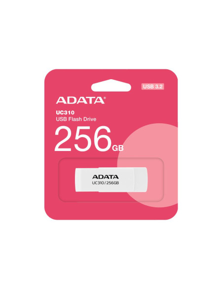 MEMORY DRIVE FLASH USB3.2 256G/WHITE UC310-256G-RWH ADATA MEMORY DRIVE FLASH USB3.2 256G/WHITE UC310-256G-RWH ADATA