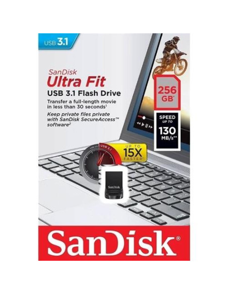 MEMORY DRIVE FLASH USB3.1/256GB SDCZ430-256G-G46 SANDISK MEMORY DRIVE FLASH USB3.1/256GB SDCZ430-256G-G46 SANDISK