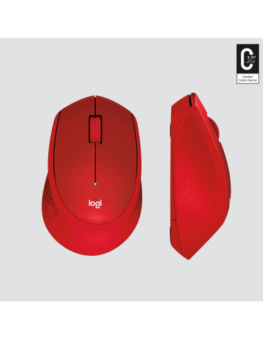 MOUSE USB OPTICAL WRL M330/SILENT RED 910-004911 LOGITECH