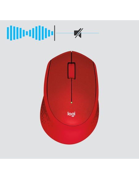 MOUSE USB OPTICAL WRL M330/SILENT RED 910-004911 LOGITECH