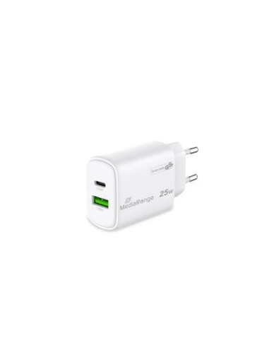 POWER ADAPTER USB/USB-C 25W/FAST MRMA112-2 MEDIARANGE