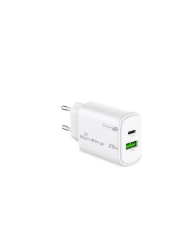 POWER ADAPTER USB/USB-C 25W/FAST MRMA112-2 MEDIARANGE