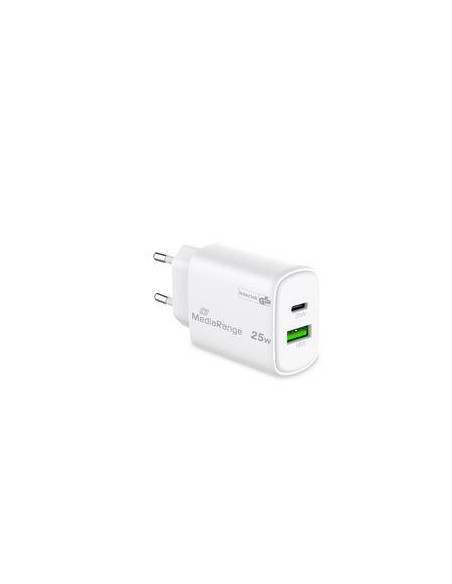 POWER ADAPTER USB/USB-C 25W/FAST MRMA112-2 MEDIARANGE