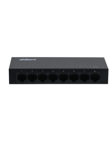 Switch, DAHUA, SG1008-EUR, Switch type Unmanaged, Switch layer L2, 8xRJ-45 ports, RJ-45 Ports Type Gigabit Ethernet (10/100/100