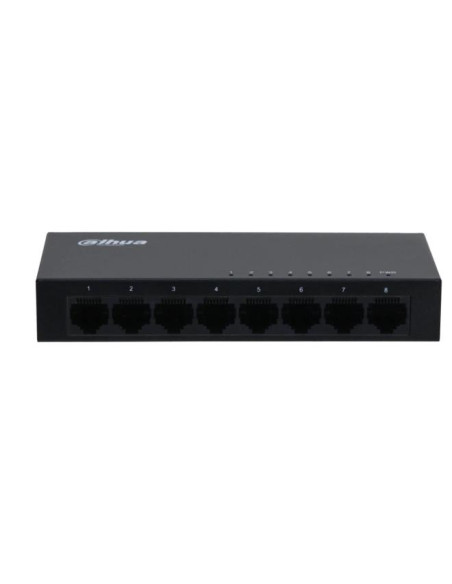 Switch, DAHUA, SG1008-EUR, Switch type Unmanaged, Switch layer L2, 8xRJ-45 ports, RJ-45 Ports Type Gigabit Ethernet (10/100/100
