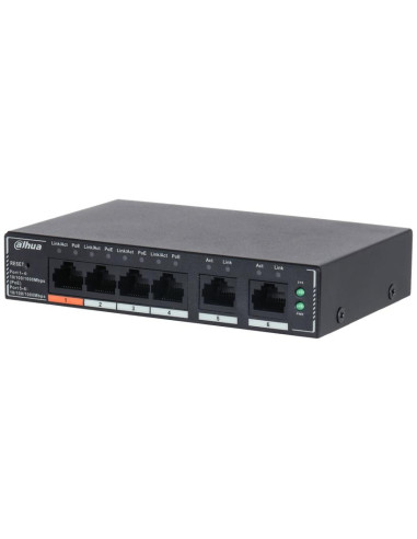 Switch, DAHUA, DH-SG4006P, Switch layer L2, 6xRJ-45 ports, RJ-45 Ports Type Gigabit Ethernet (10/100/1000), 4xPower over Ethern